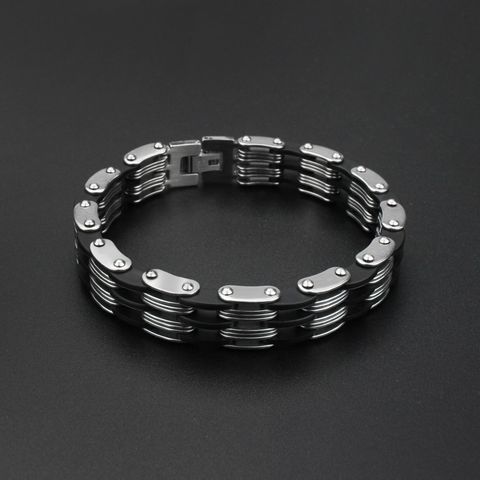 Original Design Solid Color Titanium Steel Polishing Men's Bracelets