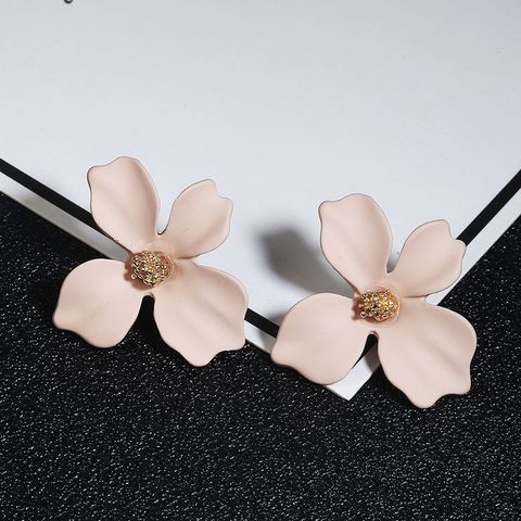 1 Pair Modern Style Flower Plating Alloy Ear Studs