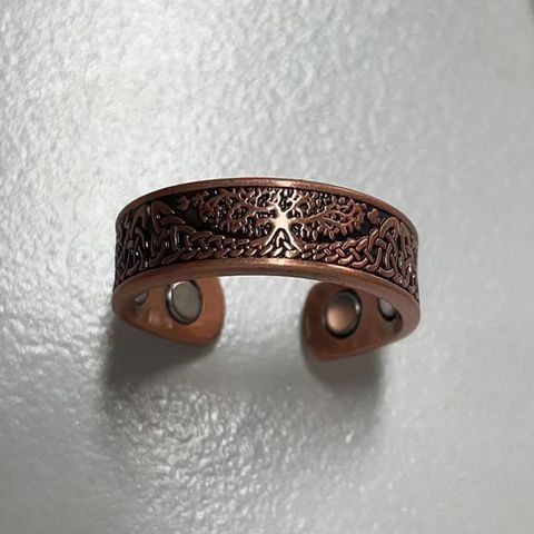 Vintage Style Cool Style Solid Color Copper Magnetic Men's Bangle