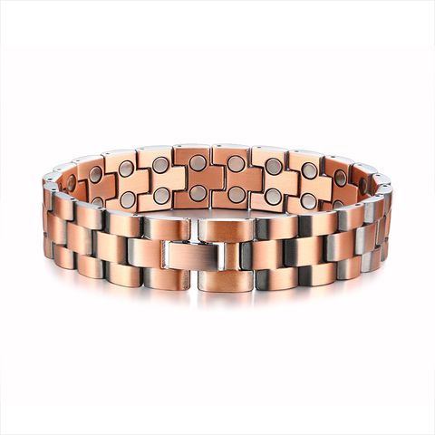Retro Classic Style Geometric Magnetic Material Copper Magnetic Unisex Bracelets
