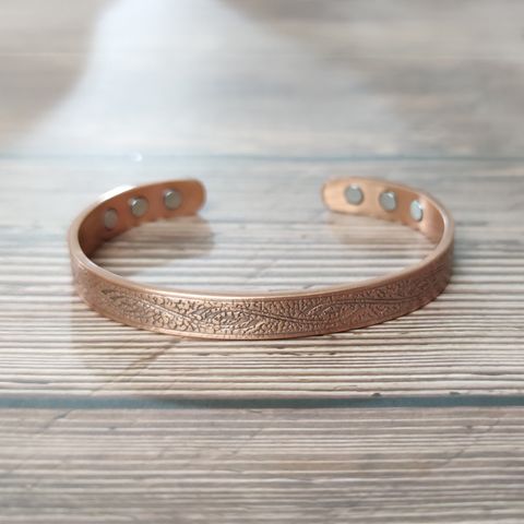 Casual Streetwear Solid Color Copper Magnetic Unisex Bangle