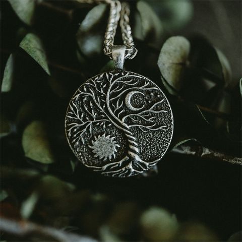 Vintage Style Sun Tree Alloy Iron Plating Unisex Pendant Necklace