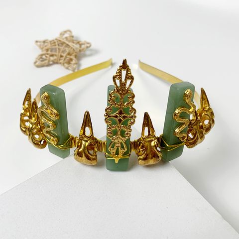 Retro Ethnic Style Crow Snake Alloy Crystal Hair Band