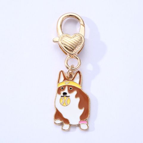 Cute Pet Dog Alloy Drip Oil Pendant Jewelry Accessories