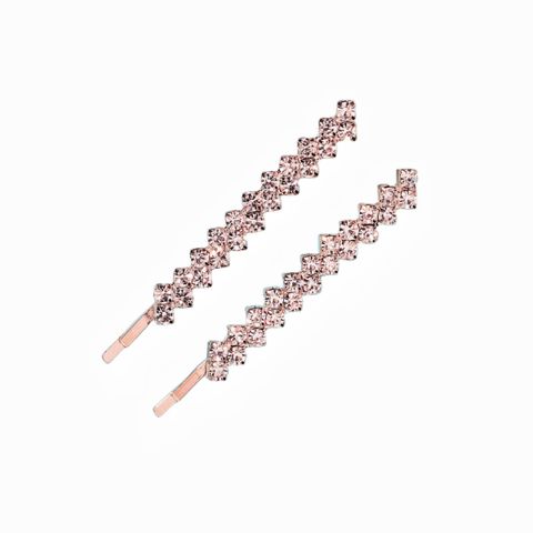 Elegant Solid Color Rhinestone Plating Diamond Hair Clip