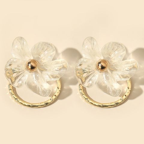 1 Pair Classic Style Flower Plating Arylic Ear Studs