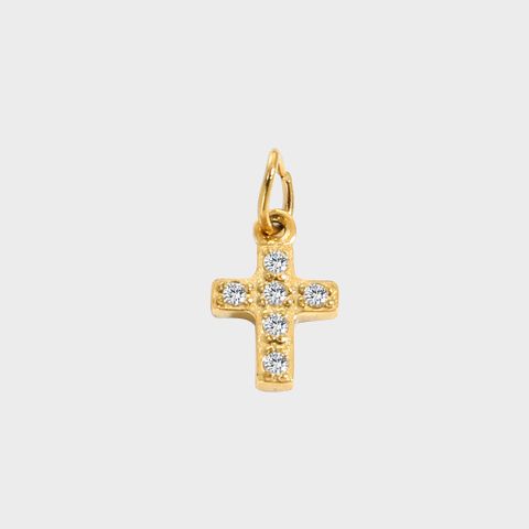 1 Piece Stainless Steel Zircon 14K Gold Plated Letter Polished Pendant