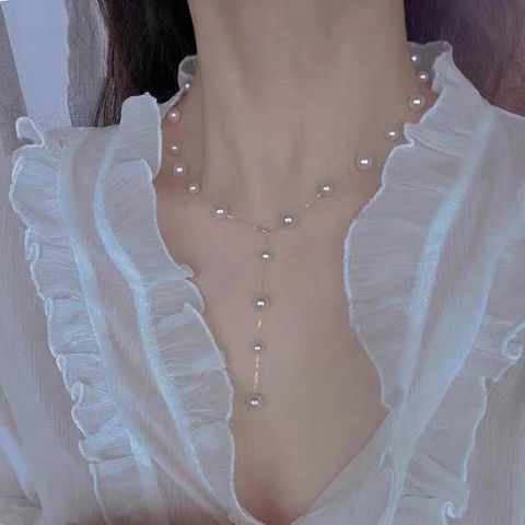 Moda Geométrico Vidrio Con Cuentas Mujeres Collar