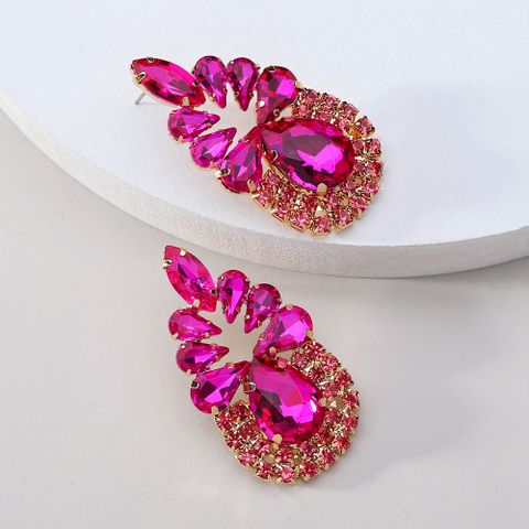 1 Pair Lady Water Droplets Artificial Gemstones Women's Drop Earrings