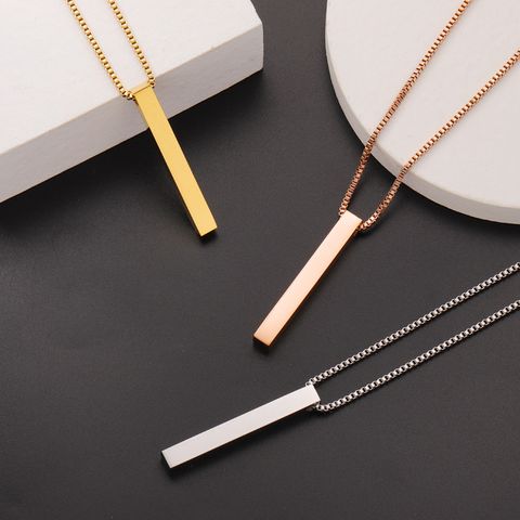 Stainless Steel 18K Gold Plated Basic Modern Style Plating Geometric None Pendant Necklace