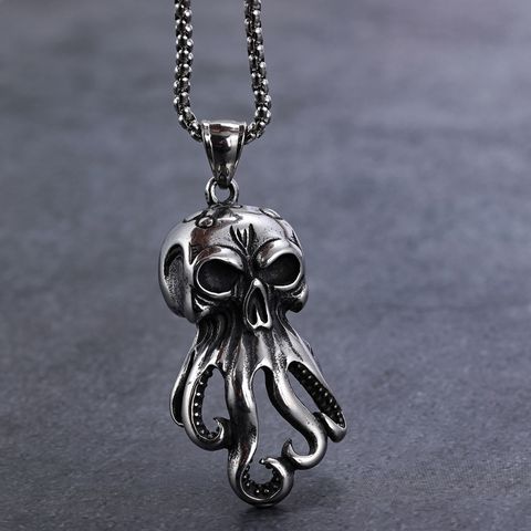 Retro Punk Octopus 304 Stainless Steel Men'S