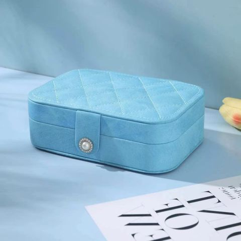 1 Piece Fashion Solid Color Pu Leather Jewelry Boxes