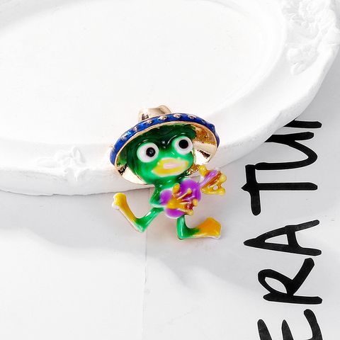 Cute Frog Alloy Women's Brooches