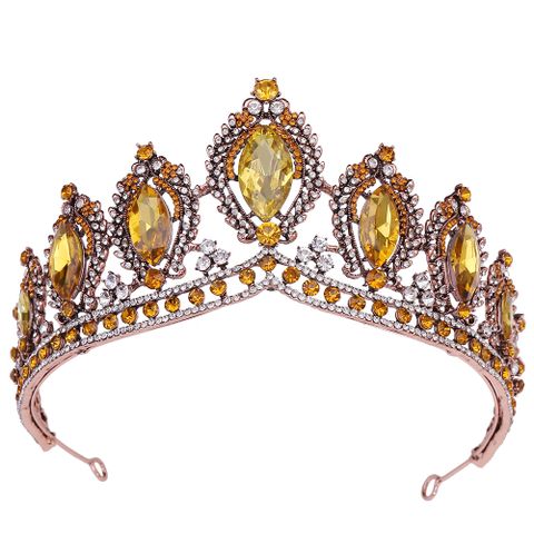 Retro Crown Alloy Diamond Rhinestones Crown