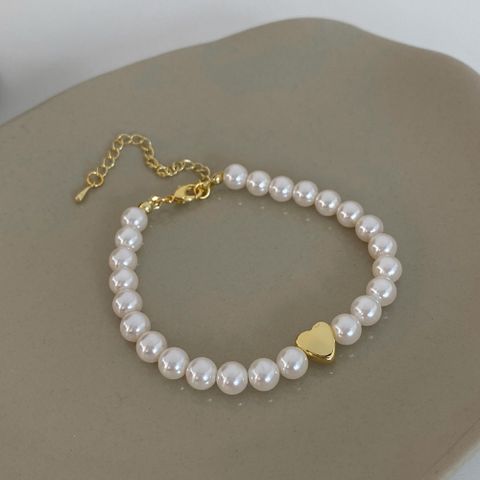 Modern Style Heart Shape Freshwater Pearl Bracelets