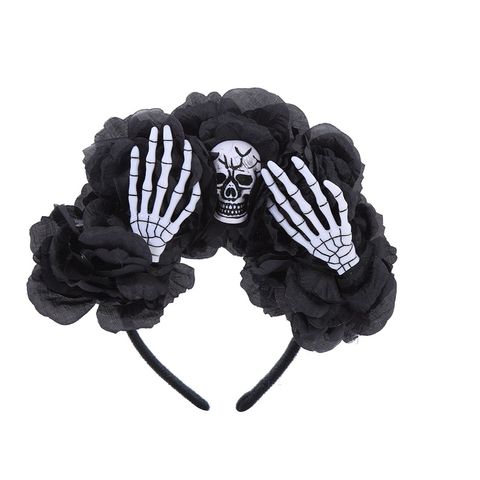 Funny Skull Cloth Patchwork Hair Band