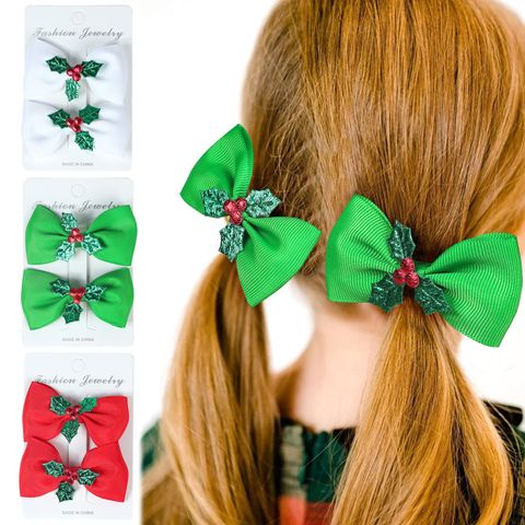 Ethnic Style Solid Color Bow Knot Cloth Hair Clip