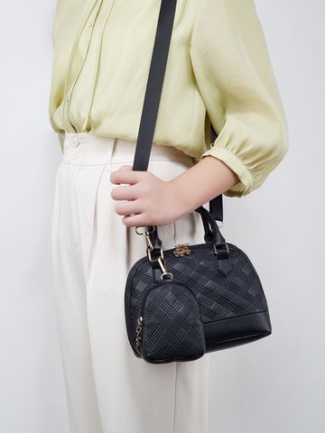 Women's All Seasons Pu Leather Elegant Shoulder Bag Handbag Dome Bag