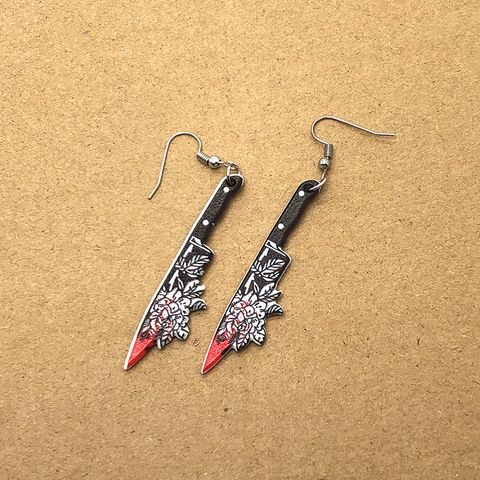 1 Pair Exaggerated Funny Blade Arylic Drop Earrings
