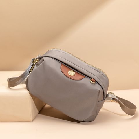 Women's Small Oxford Cloth Solid Color Streetwear Square Zipper Shoulder Bag Crossbody Bag Square Bag