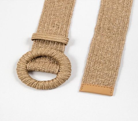 Diseño Original Color Sólido Páginas Mujeres Cinturones Tejidos
