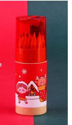 Christmas Small Gifts Present Student Prize 12 Colors Primary School Student Painting Color Pencil 12 Barrels