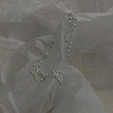 Simple Style Solid Color Sterling Silver Necklace In Bulk