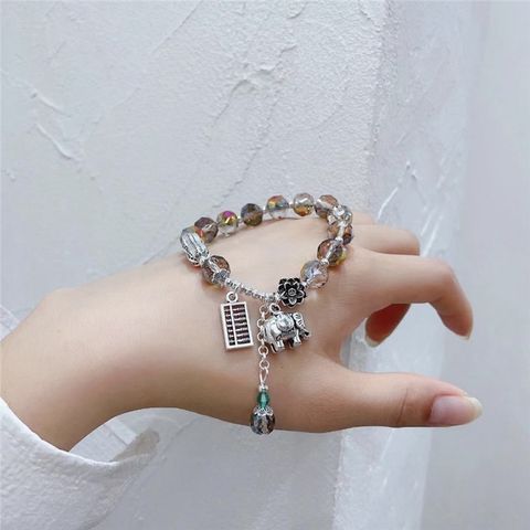 Wholesale Jewelry Sweet Elephant Artificial Crystal Beaded Bracelets