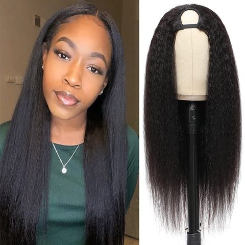 Women's Casual African Style Holiday Party Street High Temperature Wire Centre Parting Long Straight Hair Wigs