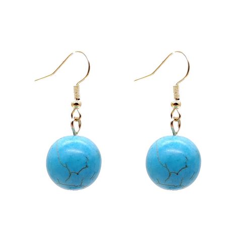1 Pair Casual Simple Style Geometric Plating Turquoise Earrings