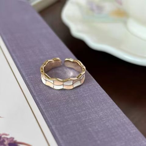 Elegant Lady Geometric Rose Alloy Plating Inlay Artificial Pearls Zircon Women's Open Rings