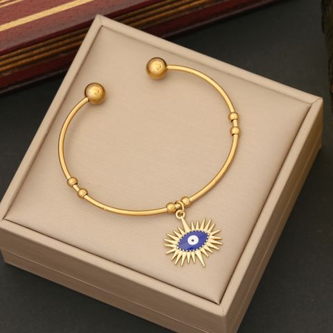 Simple Style Eye Stainless Steel 18K Gold Plated Bangle In Bulk