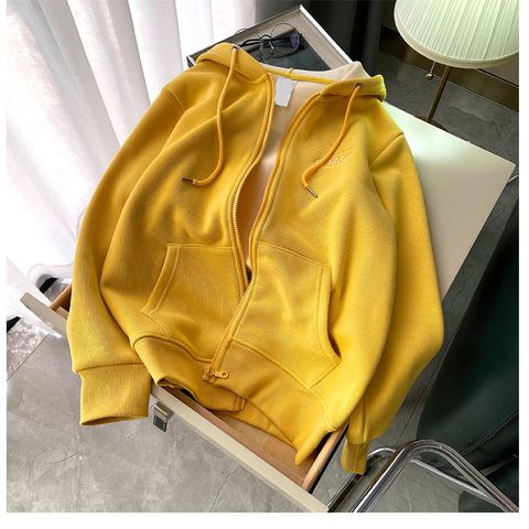 Women's Coat Long Sleeve T-shirts Embroidery Pocket Casual Solid Color