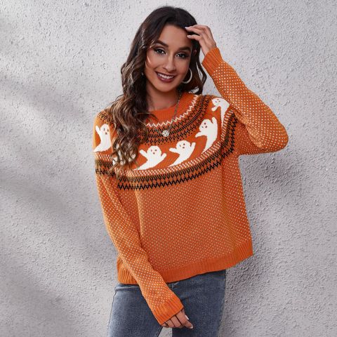 Women's Sweater Long Sleeve Sweaters & Cardigans Casual Ghost