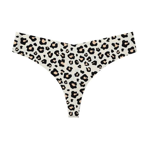 Leopard Seamless Low Waist Thong Panties