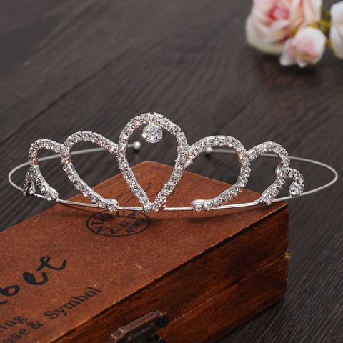 Princess Cute Crown Alloy Inlay Rhinestones Crown