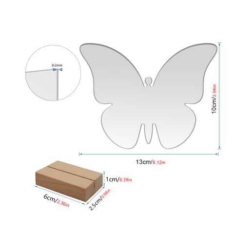 Retro Butterfly Arylic Base Ornaments Artificial Decorations
