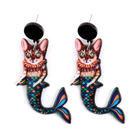 1 Pair Cute Funny Animal Arylic Drop Earrings