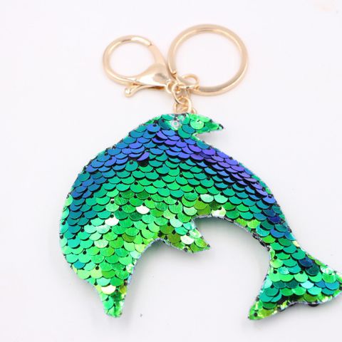 Cute Star Dolphin Sequin Plating Keychain