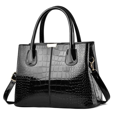 Women's Large Pu Leather Solid Color Elegant Basic Square Zipper Shoulder Bag Handbag Crossbody Bag