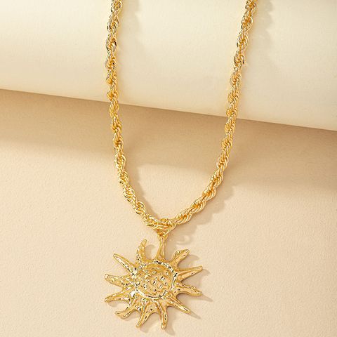 Casual Retro Sun Alloy Wholesale Pendant Necklace