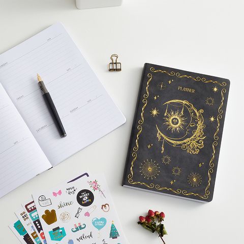 Planner Self-filling Date Full English Notebook