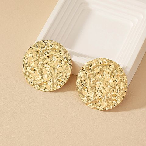 1 Pair Retro Circle Plating Alloy Gold Plated Ear Studs