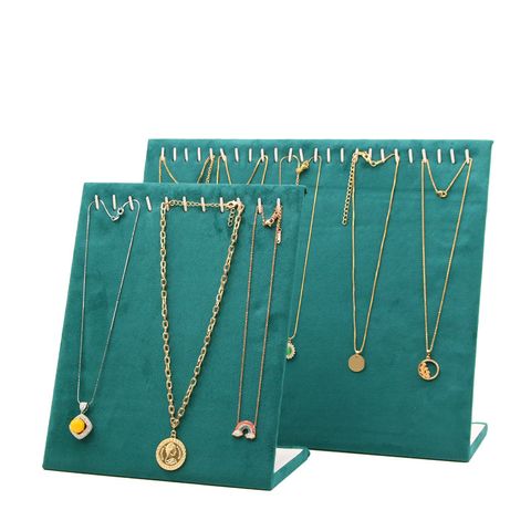 Retro Solid Color Flannel Jewelry Rack