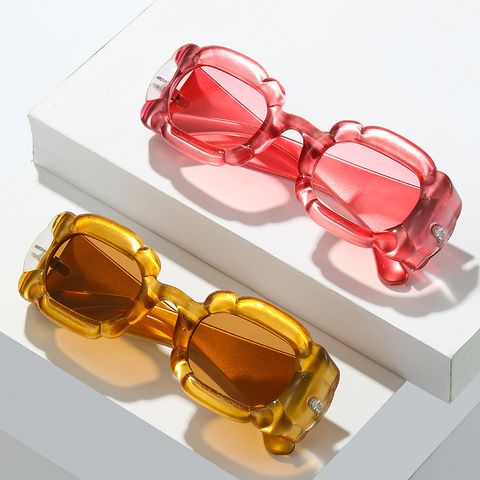 Y2k Hip-hop Solid Color Pc Square Full Frame Women's Sunglasses