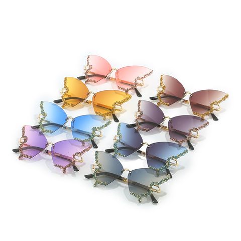 Simple Style Butterfly Pc Butterfly Frame Full Frame Women's Sunglasses