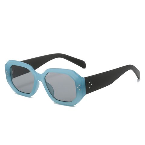 Streetwear Solid Color Pc Polygon Full Frame Women's Sunglasses