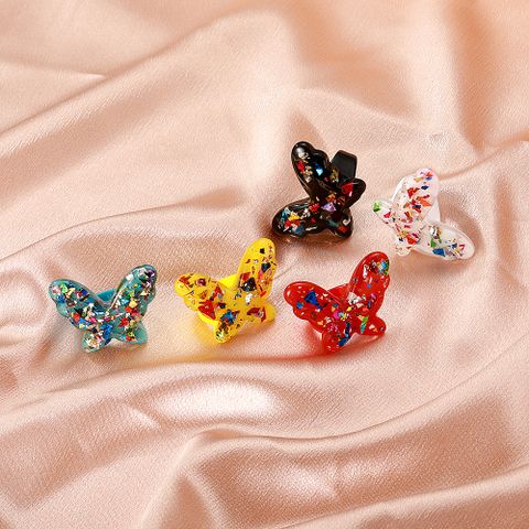 Ins New Acrylic Butterfly Ring 2021 Cute Fun Resin Ring European And American Retro Animal Bracelet For Women