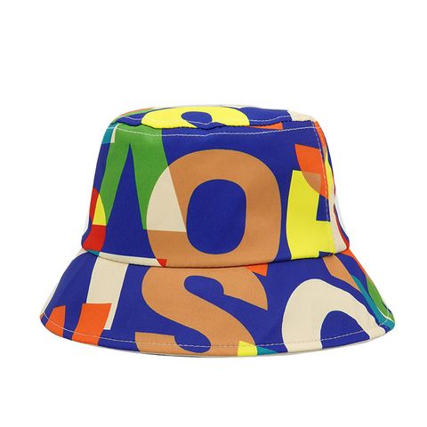Unisex Simple Style Color Block Printing Flat Eaves Bucket Hat
