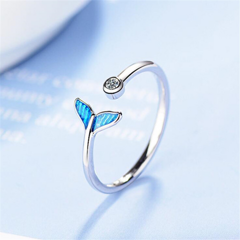 Simple Style Fish Tail Alloy Plating Silver Plated Women's Rings